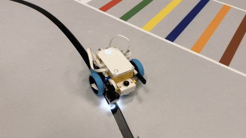 Rörlig gifbild - Ev3 robot ute på tur. Foto: expectrum