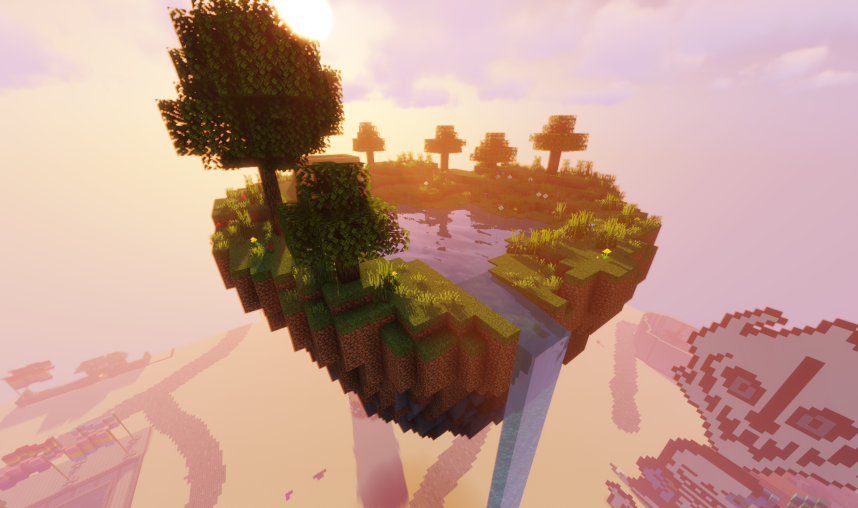 Minecraft ö med träd